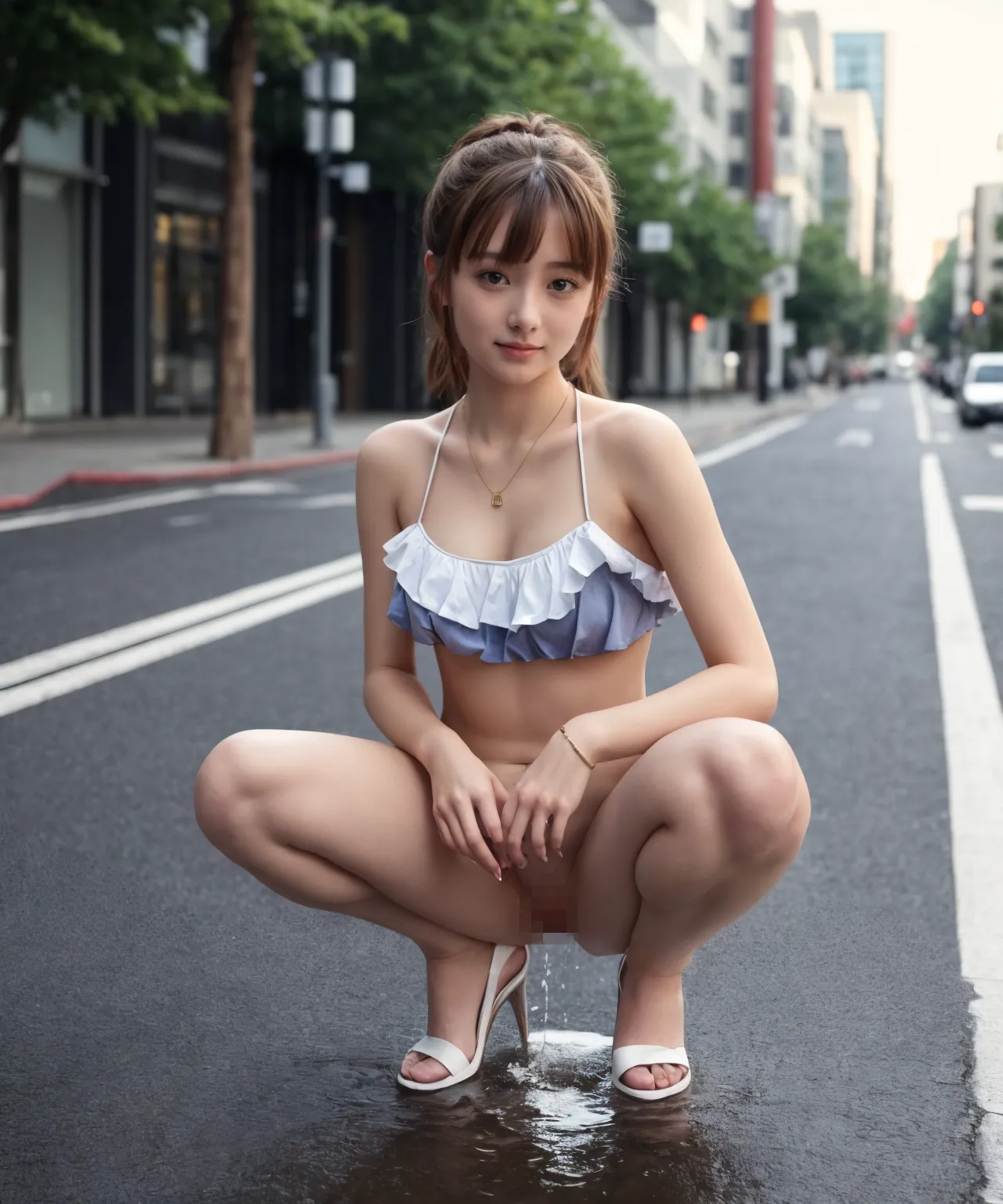 童顔貧乳美少女たちが好き勝手に放尿しちゃうAIエロ画像332枚まとめ！の9枚目の画像です。