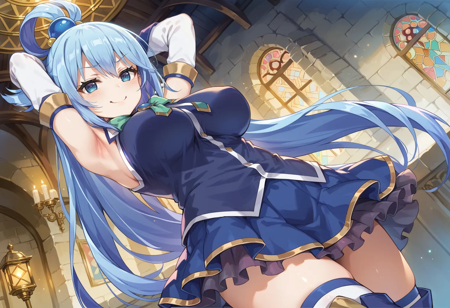 このすばに登場する駄女神なアクアちゃんのエッチなAIイラストエロ画像432枚まとめ！(3ページ目)の39枚目の画像です。