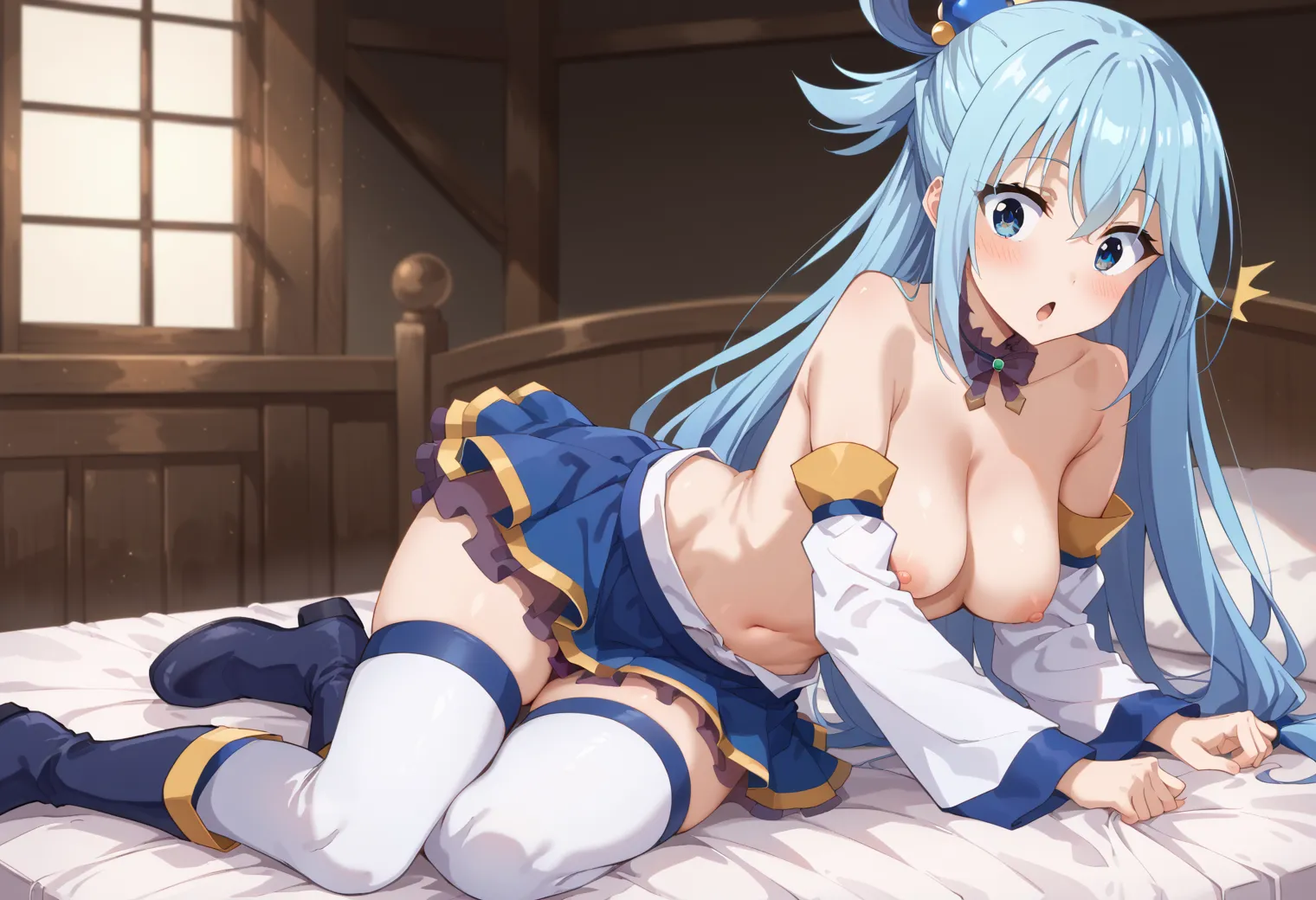 このすばに登場する駄女神なアクアちゃんのエッチなAIイラストエロ画像432枚まとめ！(4ページ目)の19枚目の画像です。
