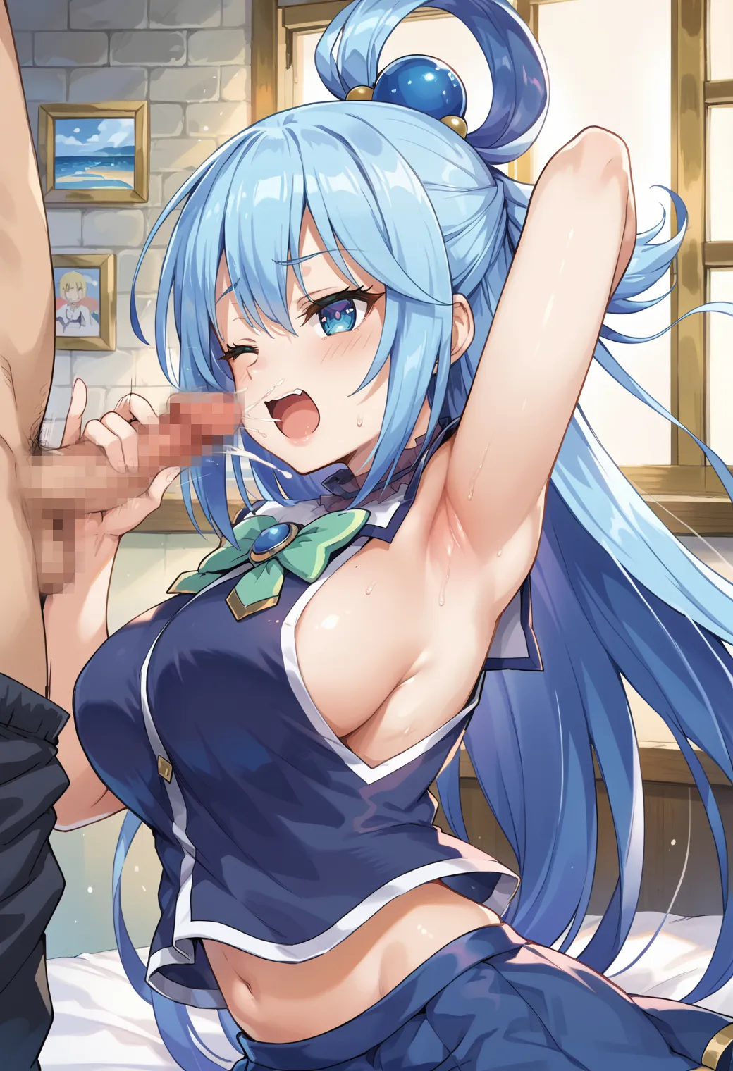 このすばに登場する駄女神なアクアちゃんのエッチなAIイラストエロ画像432枚まとめ！(4ページ目)の22枚目の画像です。