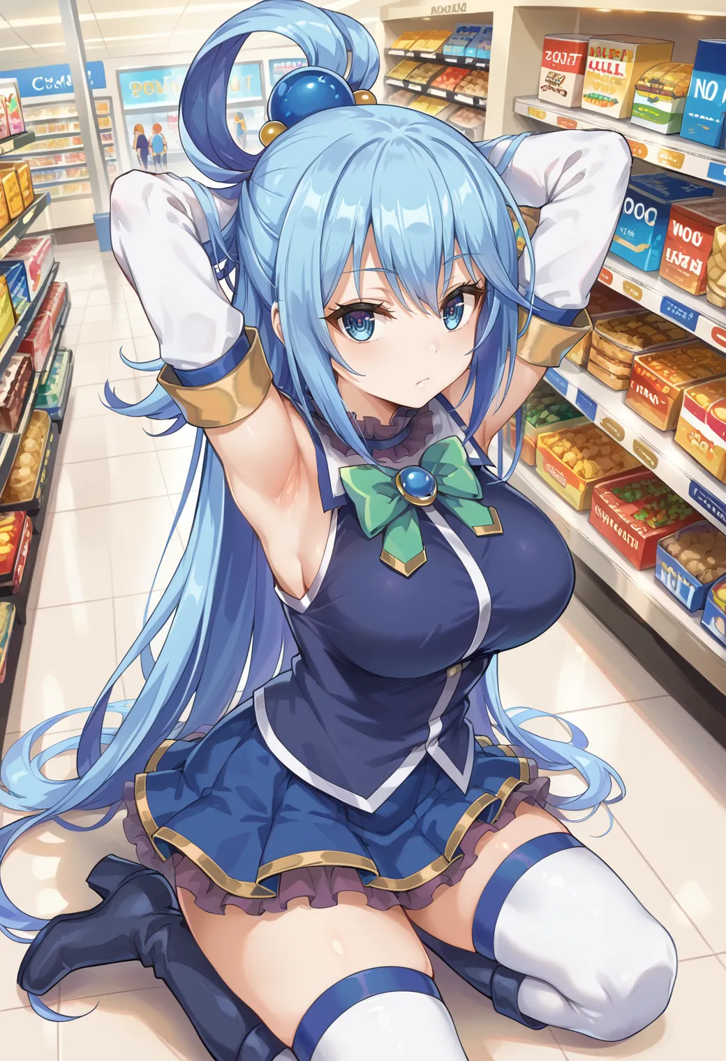このすばに登場する駄女神なアクアちゃんのエッチなAIイラストエロ画像432枚まとめ！の23枚目の画像です。