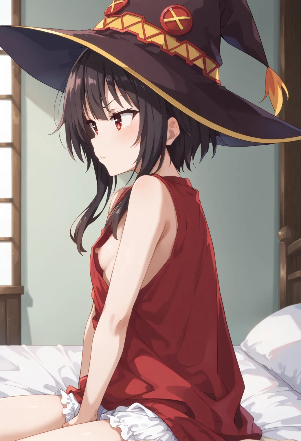 このすばに登場する爆裂ロリ魔法少女なめぐみんちゃんのエッチなAIイラストエロ画像354枚まとめ！の34枚目の画像です。