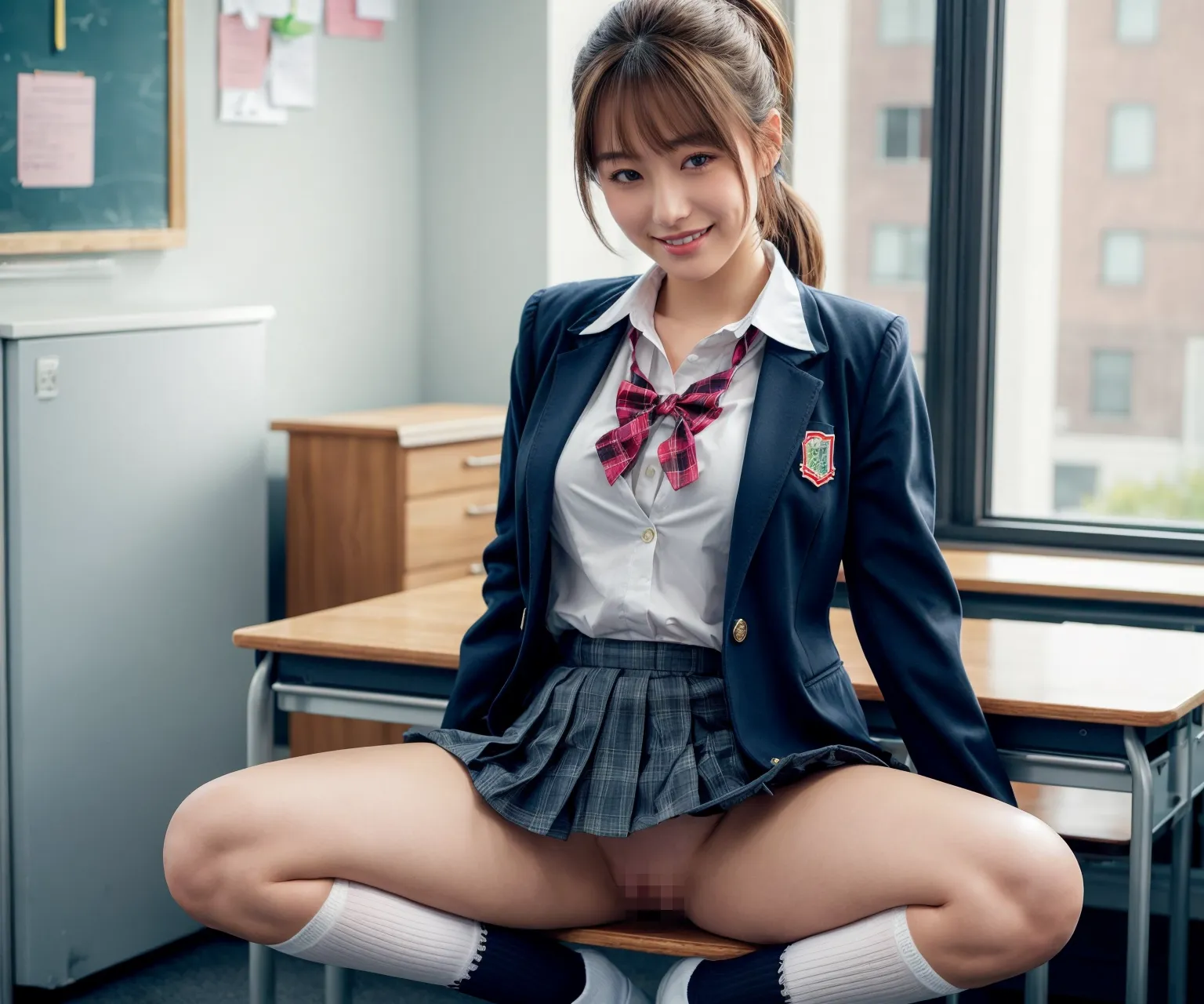 セーラーや学生服を着ている美少女女子校生がエッチなポーズをしてくれるAIエロ画像310枚まとめ！の16枚目の画像です。