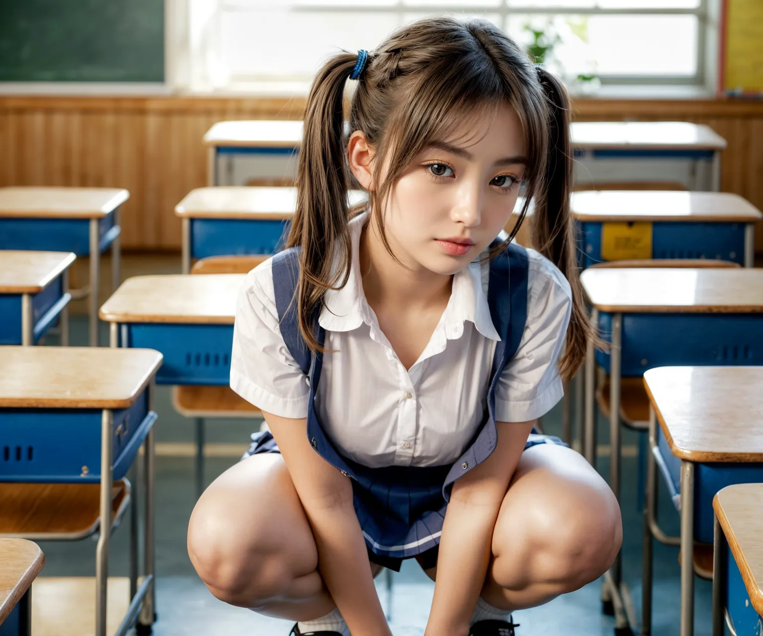 セーラーや学生服を着ている美少女女子校生がエッチなポーズをしてくれるAIエロ画像310枚まとめ！の5枚目の画像です。