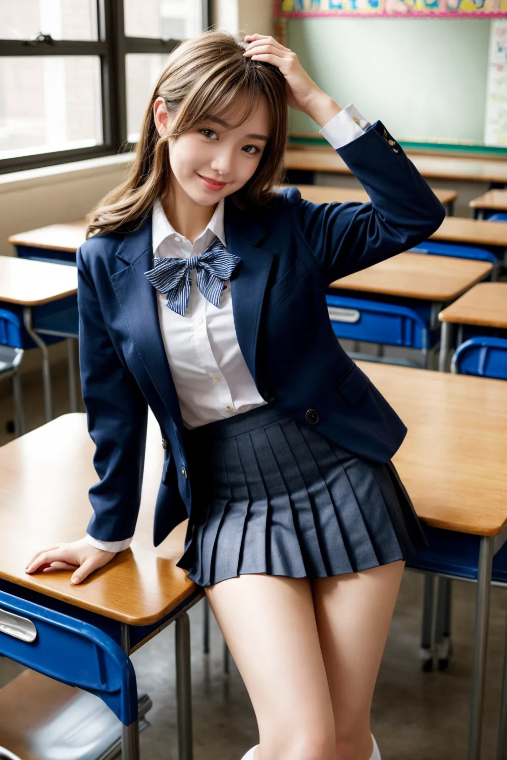 セーラーや学生服を着ている美少女女子校生がエッチなポーズをしてくれるAIエロ画像310枚まとめ！(3ページ目) 17번째 이미지입니다.