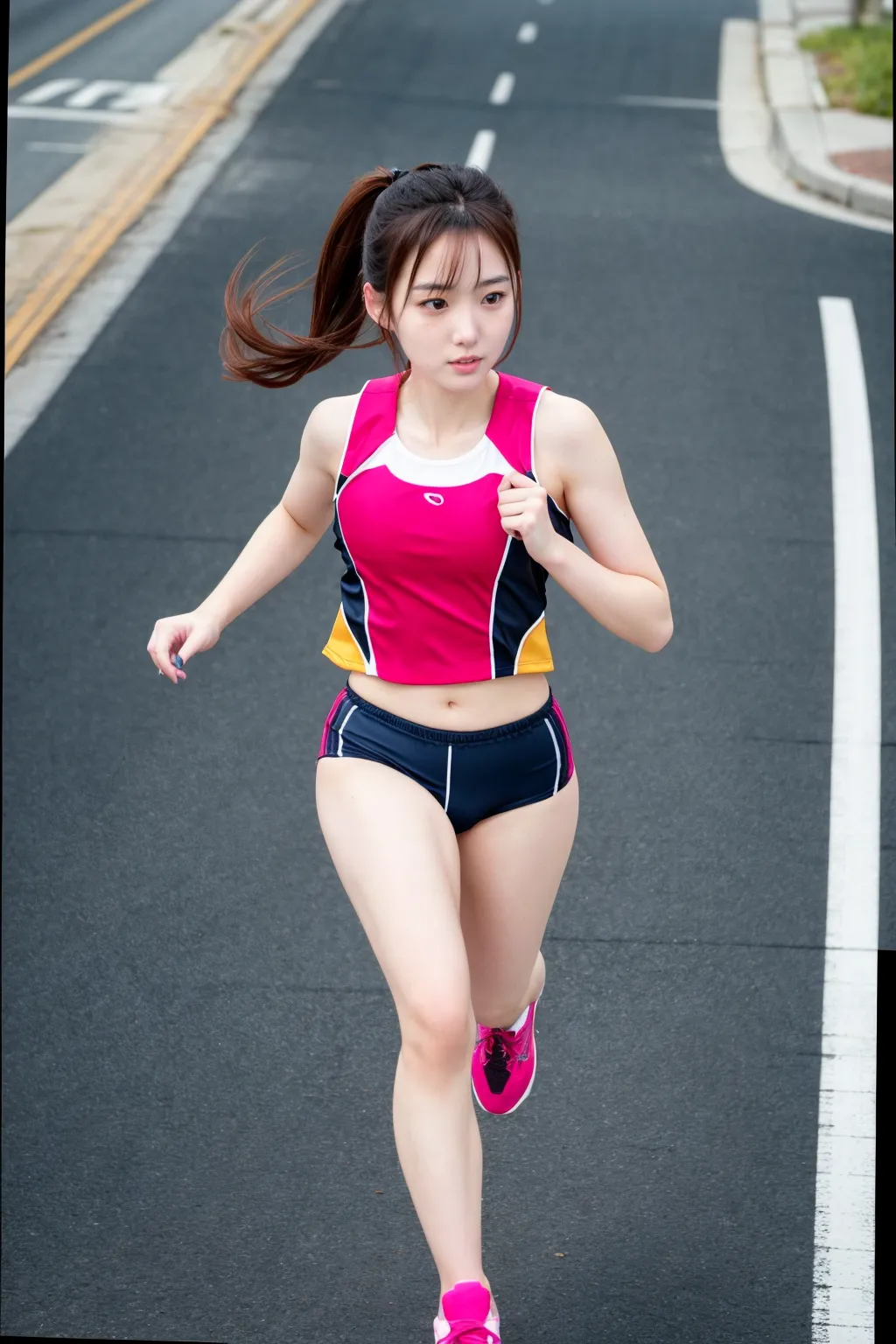 トラック上でエッチなスレンダー美少女たちを激写？！してみた感じのAIエロ画像328枚まとめ！(5ページ目) 37 image