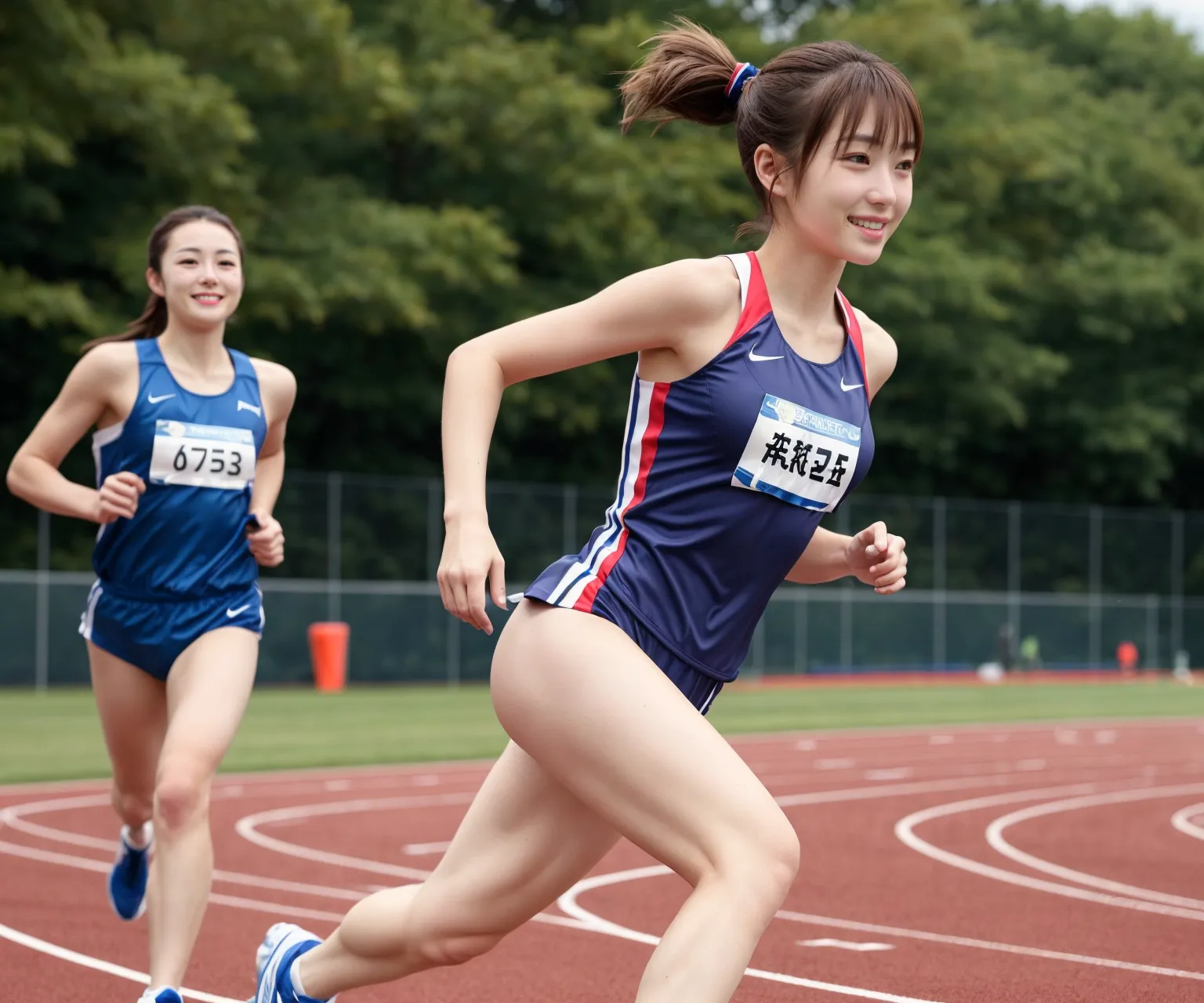 トラック上でエッチなスレンダー美少女たちを激写？！してみた感じのAIエロ画像328枚まとめ！(8ページ目) 9張圖片