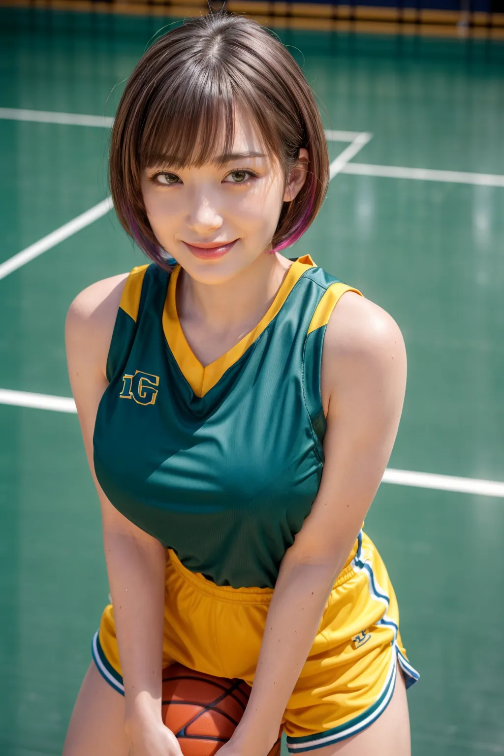 バスケットボールをしているエッチな美女達をよく見たらおっぱいモロ出し？！なAIエロ画像256枚まとめ！(6ページ目) 24張圖片