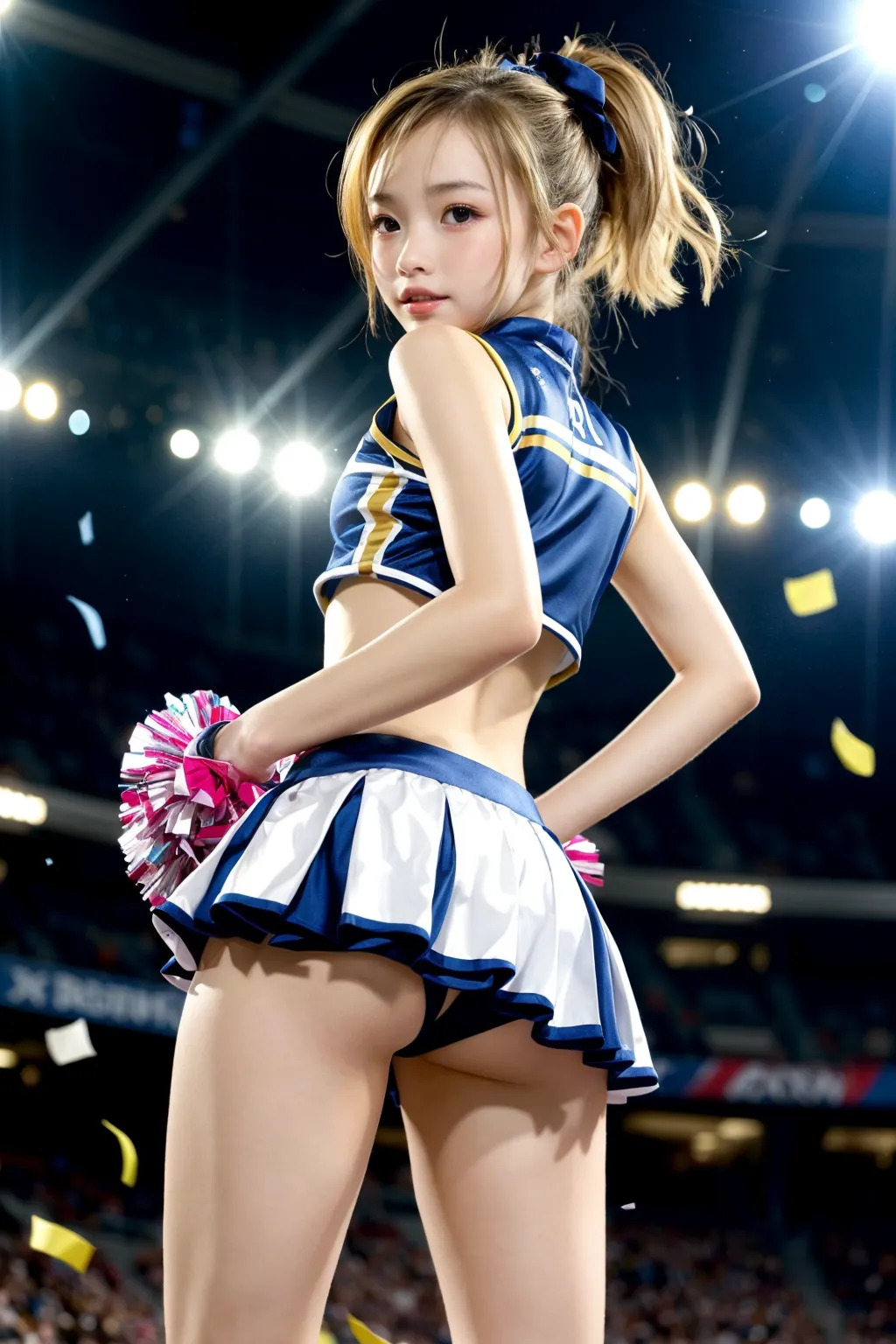「お兄ちゃん！ファイト♥️」エッチなちっぱいチアガールたちが精一杯応援してくれる？！AIエロ画像240枚まとめ！の8枚目の画像です。