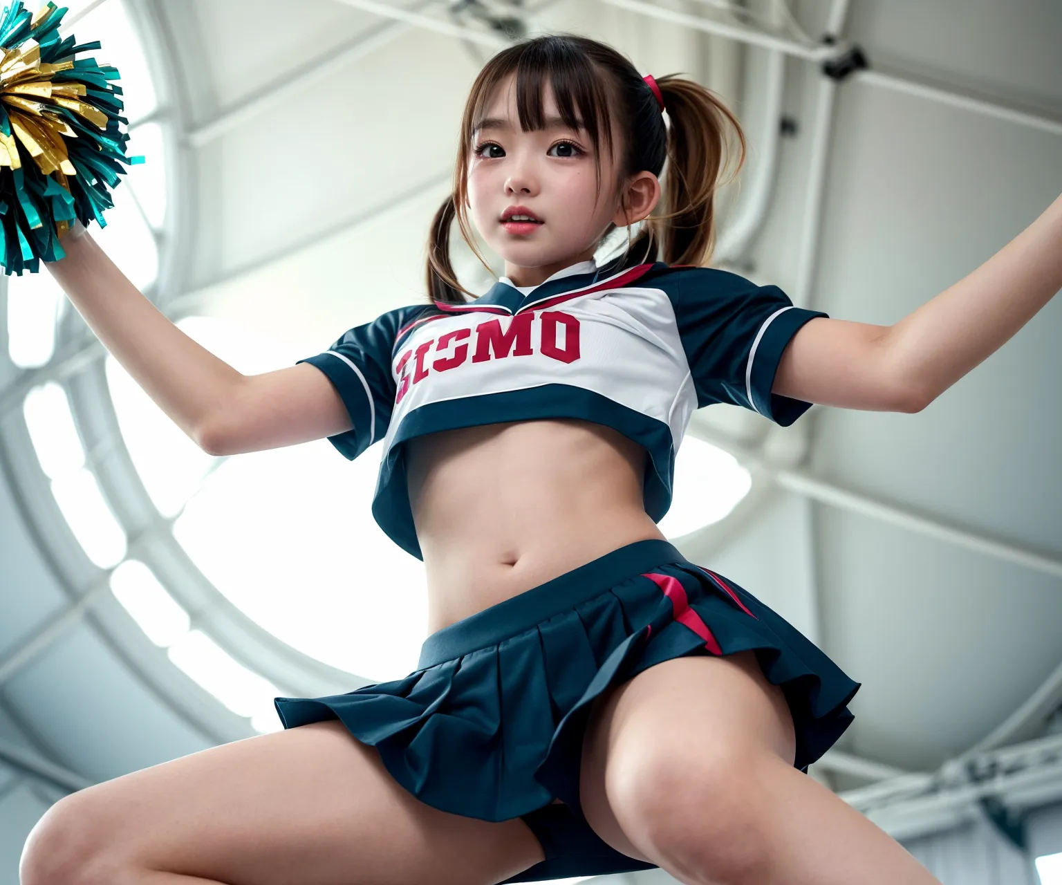 「お兄ちゃん！ファイト♥️」エッチなちっぱいチアガールたちが精一杯応援してくれる？！AIエロ画像240枚まとめ！の3枚目の画像です。
