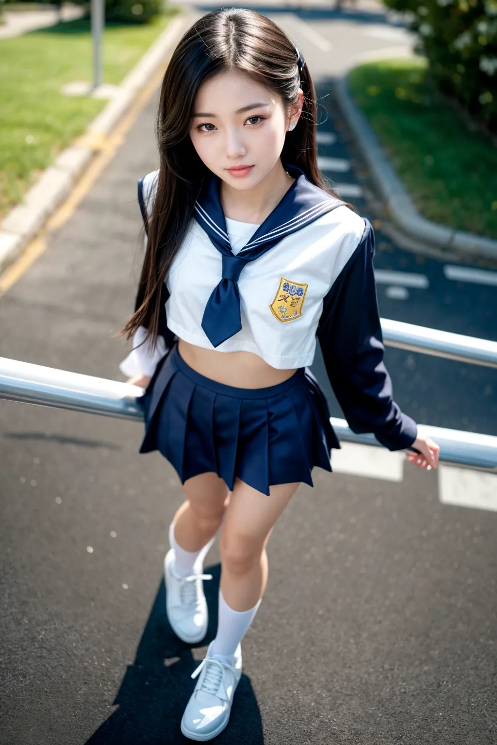 おっぱい控えめ制服美少女たちが学校でエッチな身体を見せつけてくれるAIエロ画像240枚まとめ！(4ページ目) 21枚目の画像です。