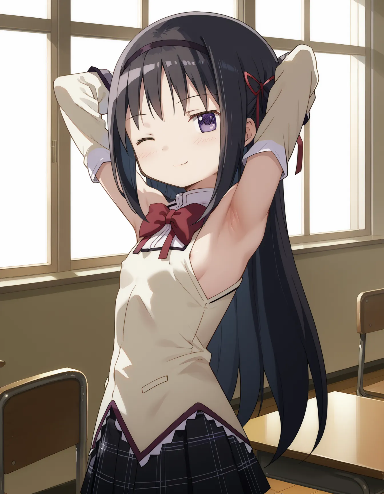 まどマギに登場する暁美ほむらちゃんAI画像500枚！(眼鏡Verもあります)(7ページ目) 4 image
