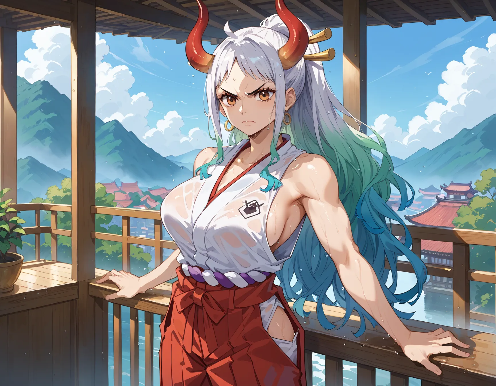 ワンピースに登場するヤマトのエッチ度増し増しなAI画像500枚まとめ！(7ページ目)の25枚目の画像です。