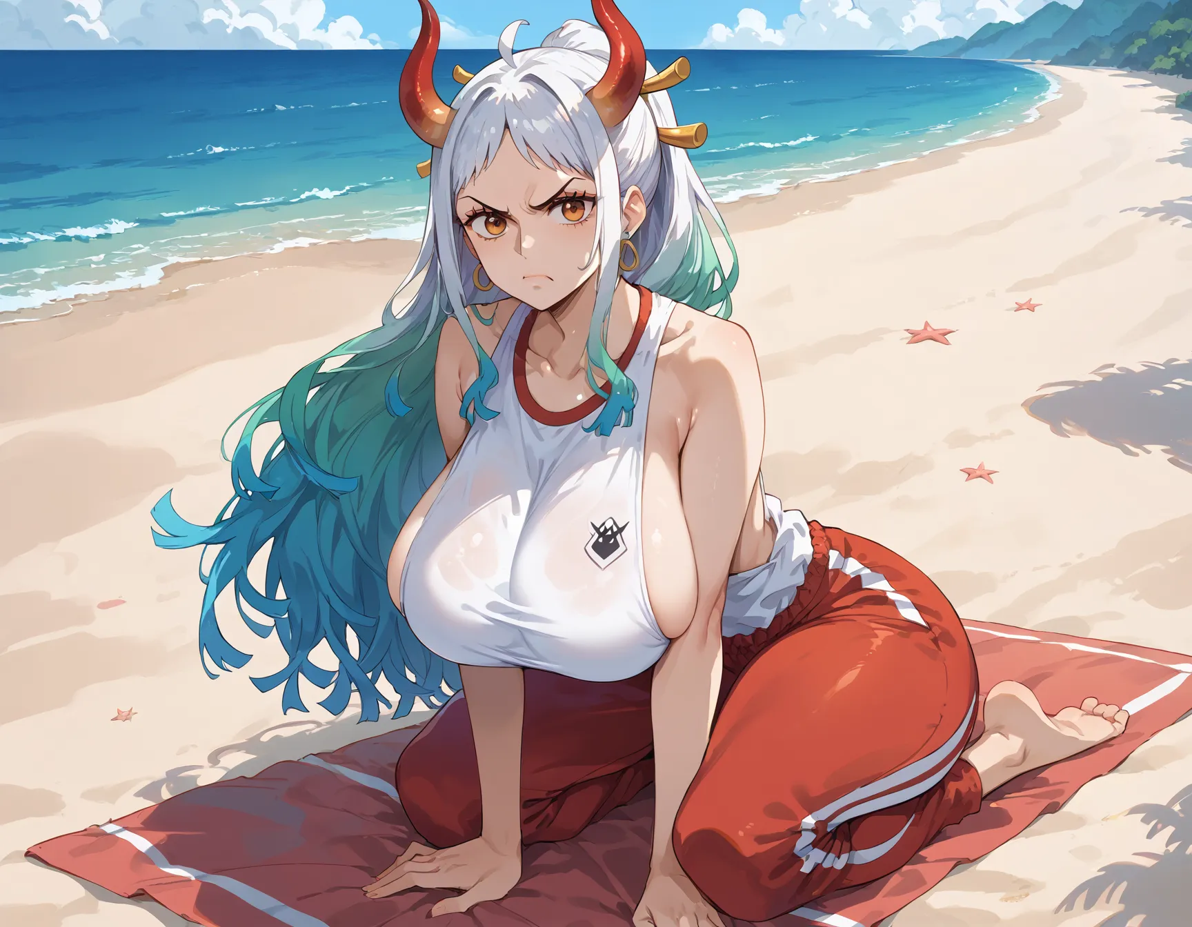 ワンピースに登場するヤマトのエッチ度増し増しなAI画像500枚まとめ！の32枚目の画像です。