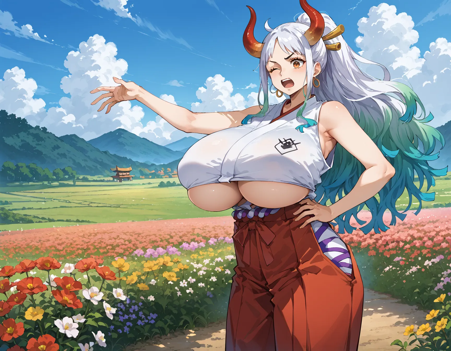ワンピースに登場するヤマトのエッチ度増し増しなAI画像500枚まとめ！(8ページ目)の12枚目の画像です。