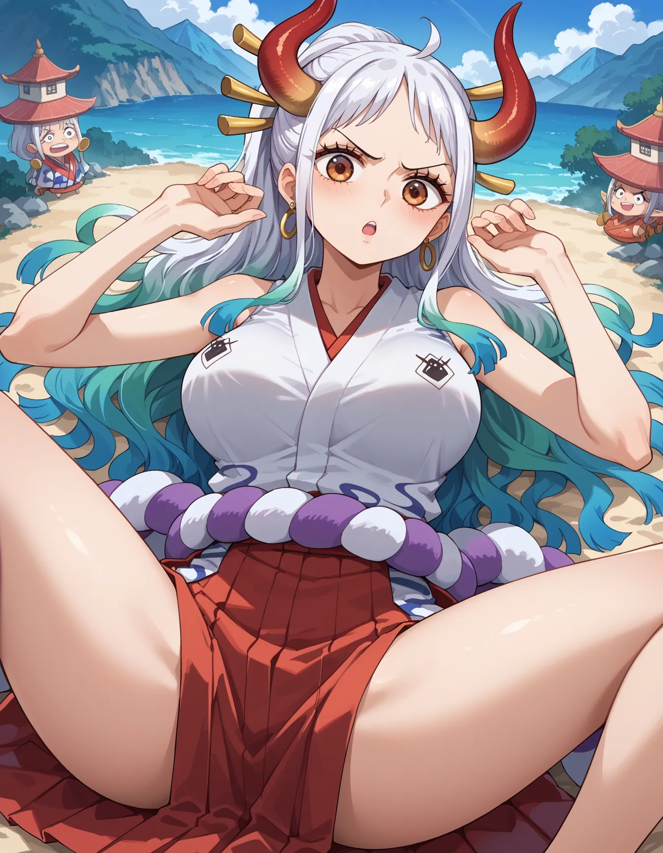 ワンピースに登場するヤマトのエッチ度増し増しなAI画像500枚まとめ！(10ページ目)の16枚目の画像です。