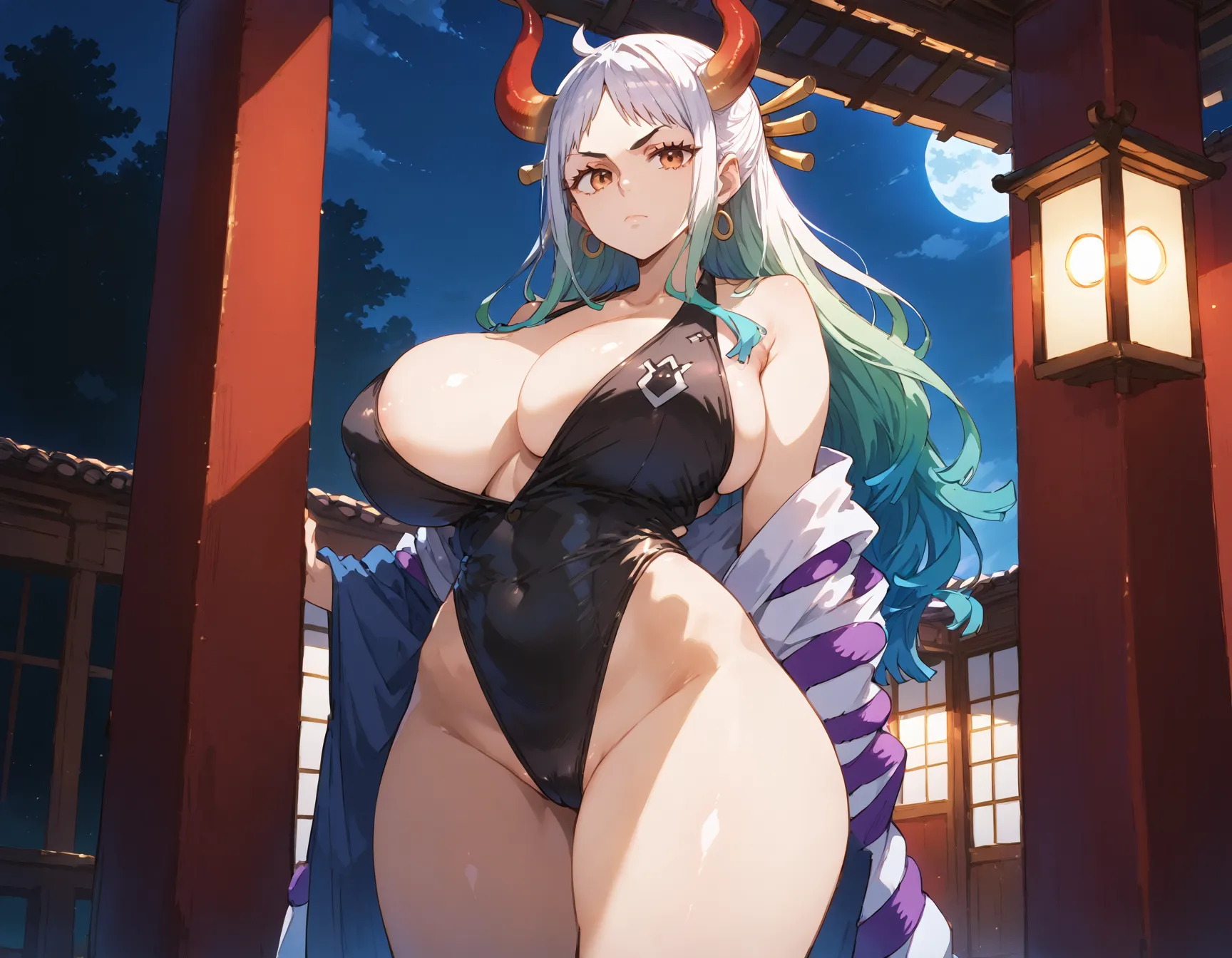 ワンピースに登場するヤマトのエッチ度増し増しなAI画像500枚まとめ！(11ページ目)の35枚目の画像です。