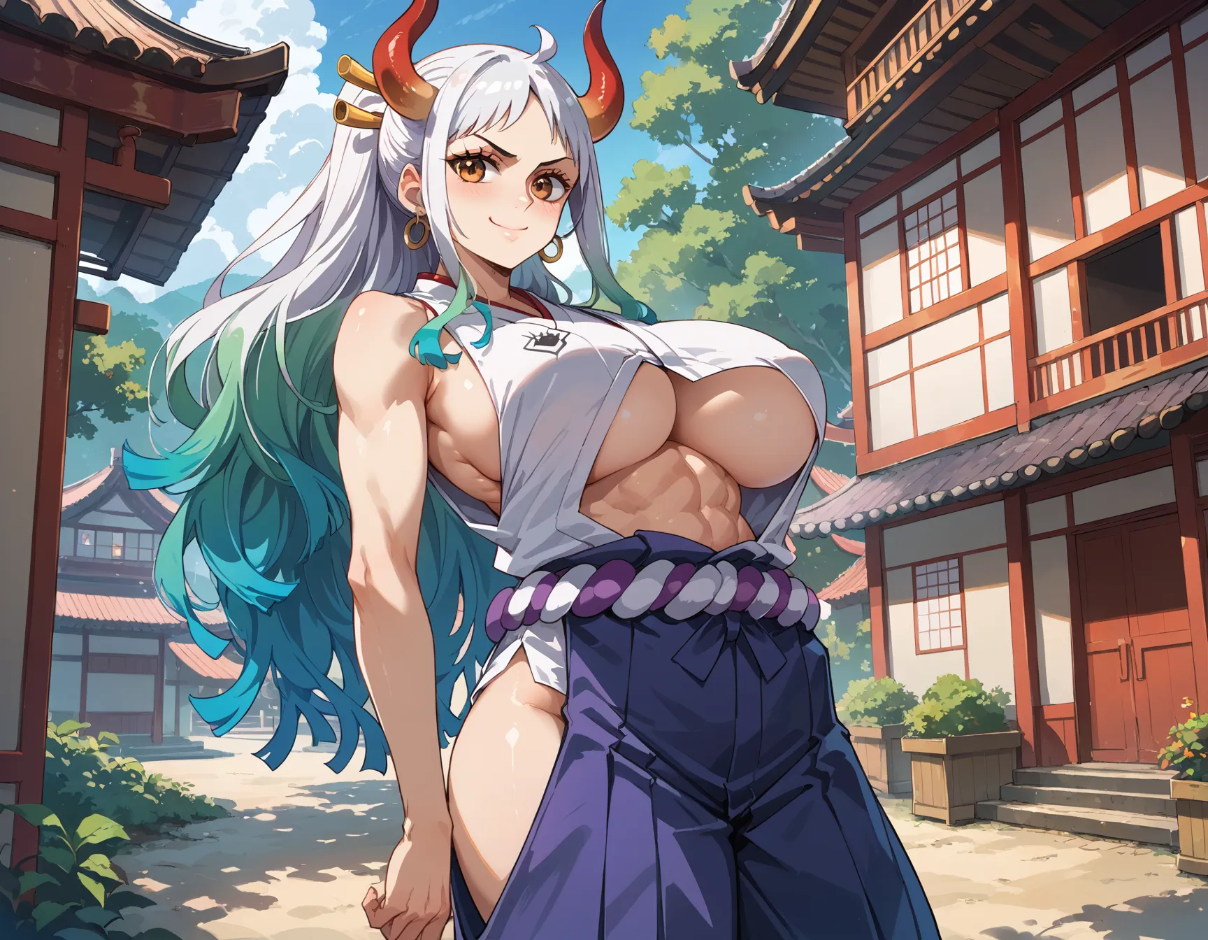 ワンピースに登場するヤマトのエッチ度増し増しなAI画像500枚まとめ！(12ページ目)の27枚目の画像です。