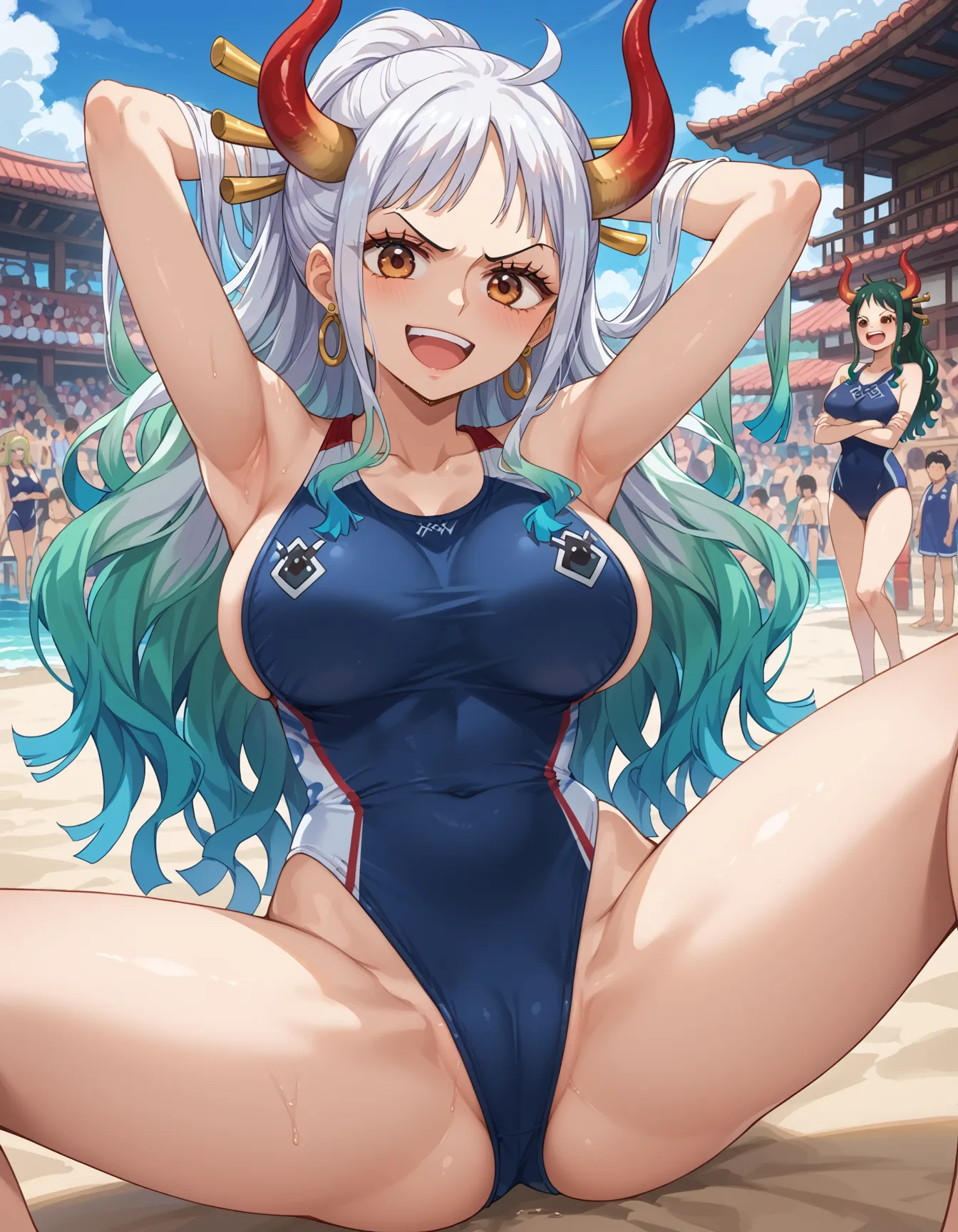 ワンピースに登場するヤマトのエッチ度増し増しなAI画像500枚まとめ！(12ページ目)の35枚目の画像です。