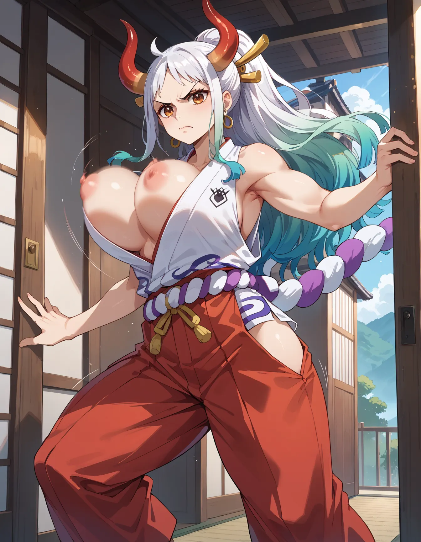 ワンピースに登場するヤマトのエッチ度増し増しなAI画像500枚まとめ！の9枚目の画像です。