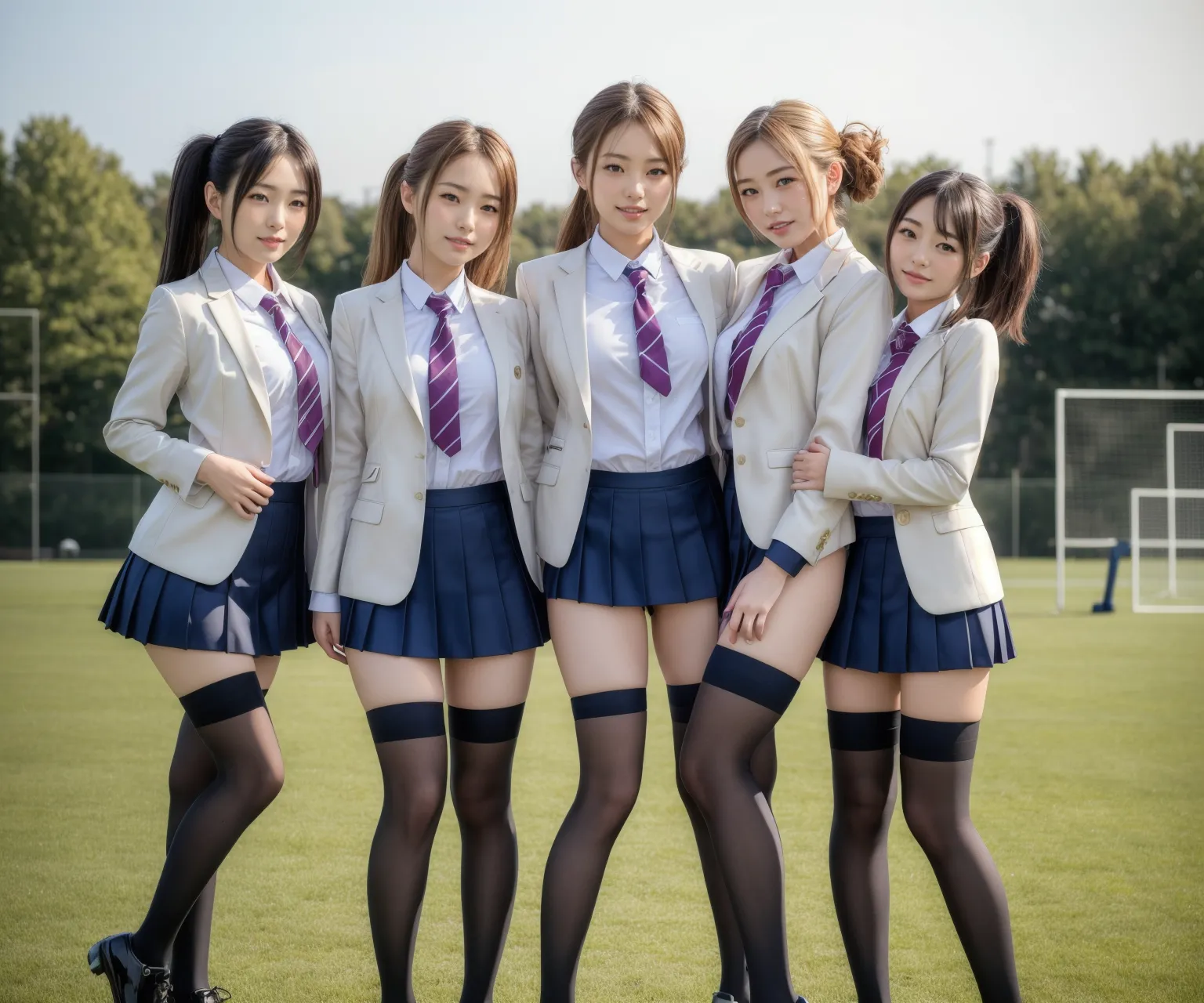 これぞ壮観！？エッチな美少女女子校生が画面いっぱいに並んでいるAI画像370枚！(2ページ目) 7번째 이미지입니다.