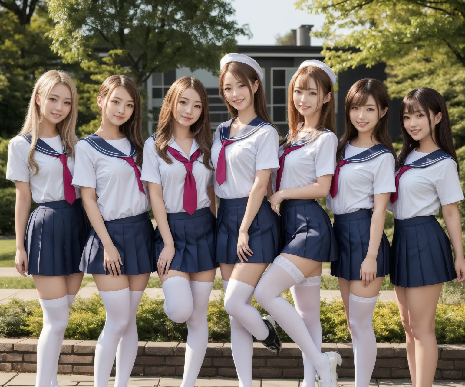 これぞ壮観！？エッチな美少女女子校生が画面いっぱいに並んでいるAI画像370枚！(2ページ目) 20번째 이미지입니다.