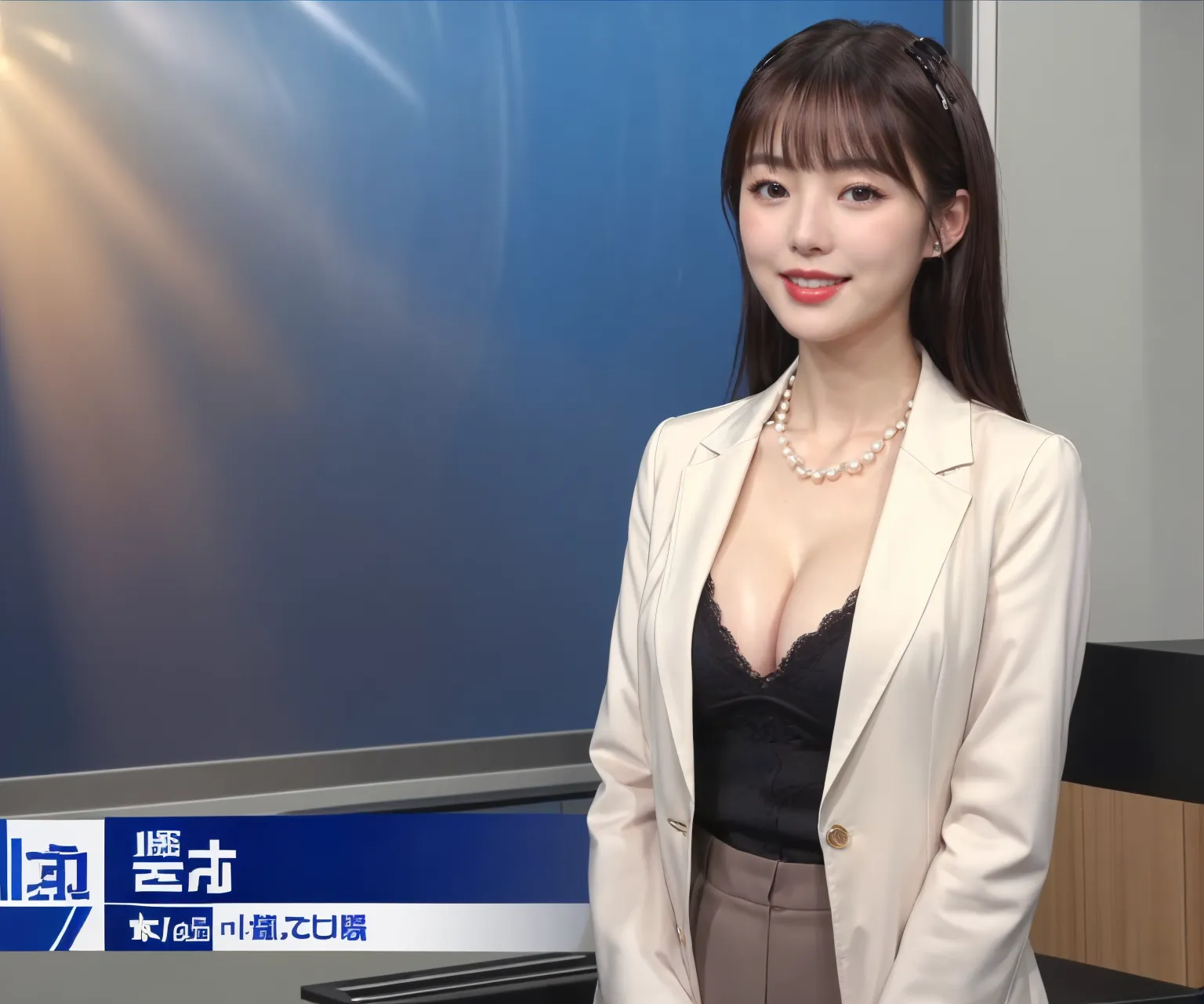テレビ局の秘策？！美人アナウンサーを脱がして視聴率アップさせてみたｗｗAI画像334枚！の7枚目の画像です。