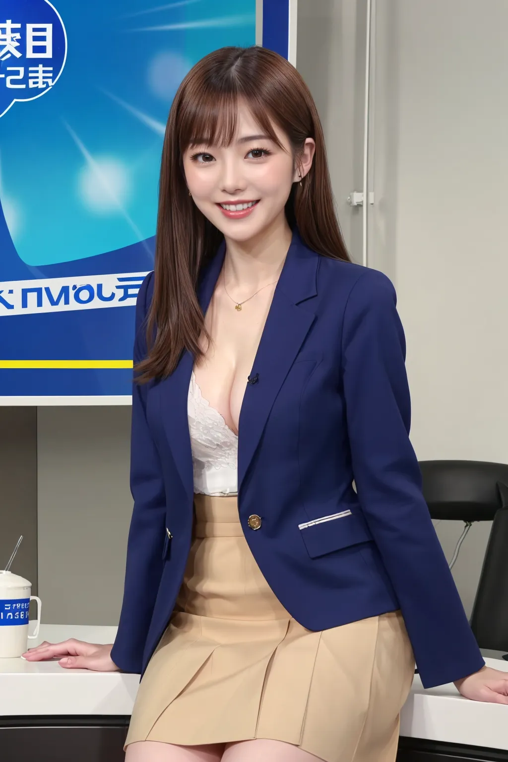 テレビ局の秘策？！美人アナウンサーを脱がして視聴率アップさせてみたｗｗAI画像334枚！の12枚目の画像です。