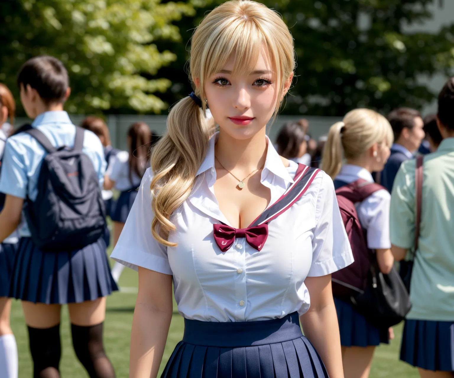 ド派手でエッチなJK達が誘ってくる？！妄想を詰め込んだAI画像400枚！(10ページ目)の38枚目の画像です。