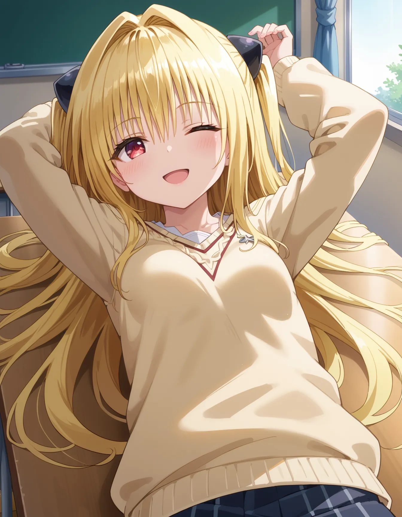 ToLOVEるに登場するヤミちゃんのエッチなAI画像480枚！(11ページ目)の18枚目の画像です。