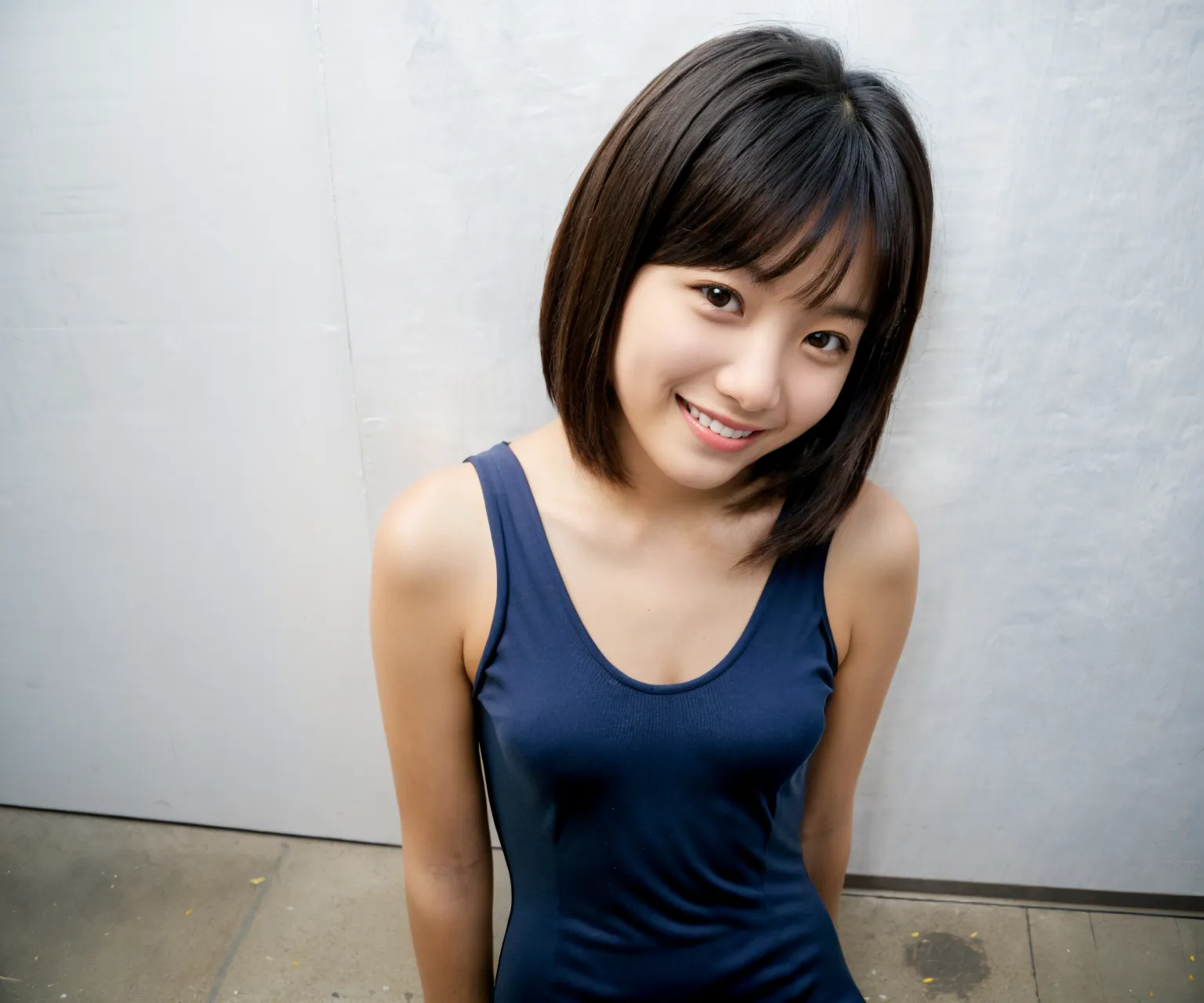 夏だ！プールだ！スク水だ！！童顔貧乳美少女のエッチな水着グラビアAI画像260枚！(うっかり全裸な娘も♥️)(6ページ目)の21枚目の画像です。