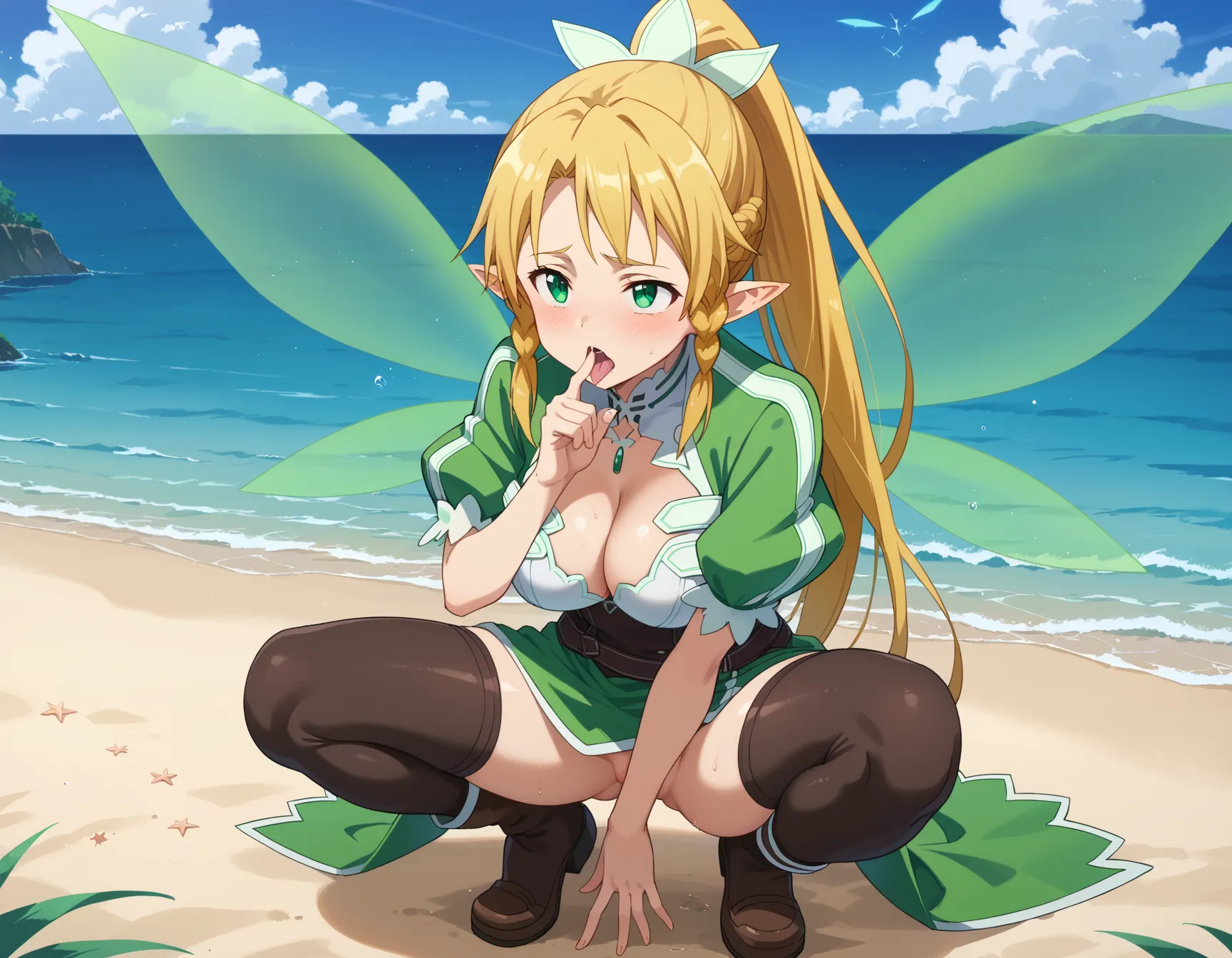 ソードアート・オンラインに登場するリーファちゃんのエロいAI画像432枚！(6ページ目)の40枚目の画像です。