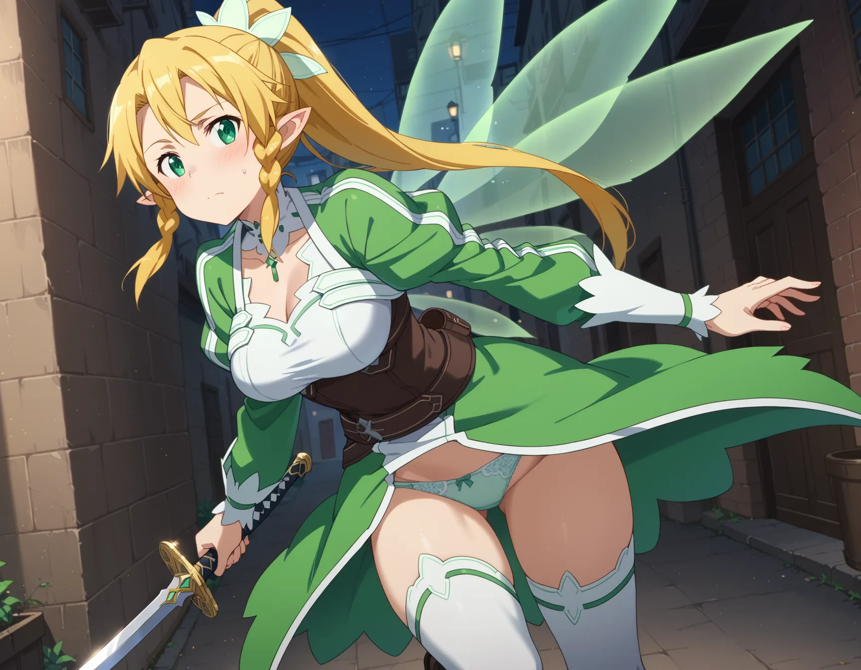 ソードアート・オンラインに登場するリーファちゃんのエロいAI画像432枚！(7ページ目)の3枚目の画像です。