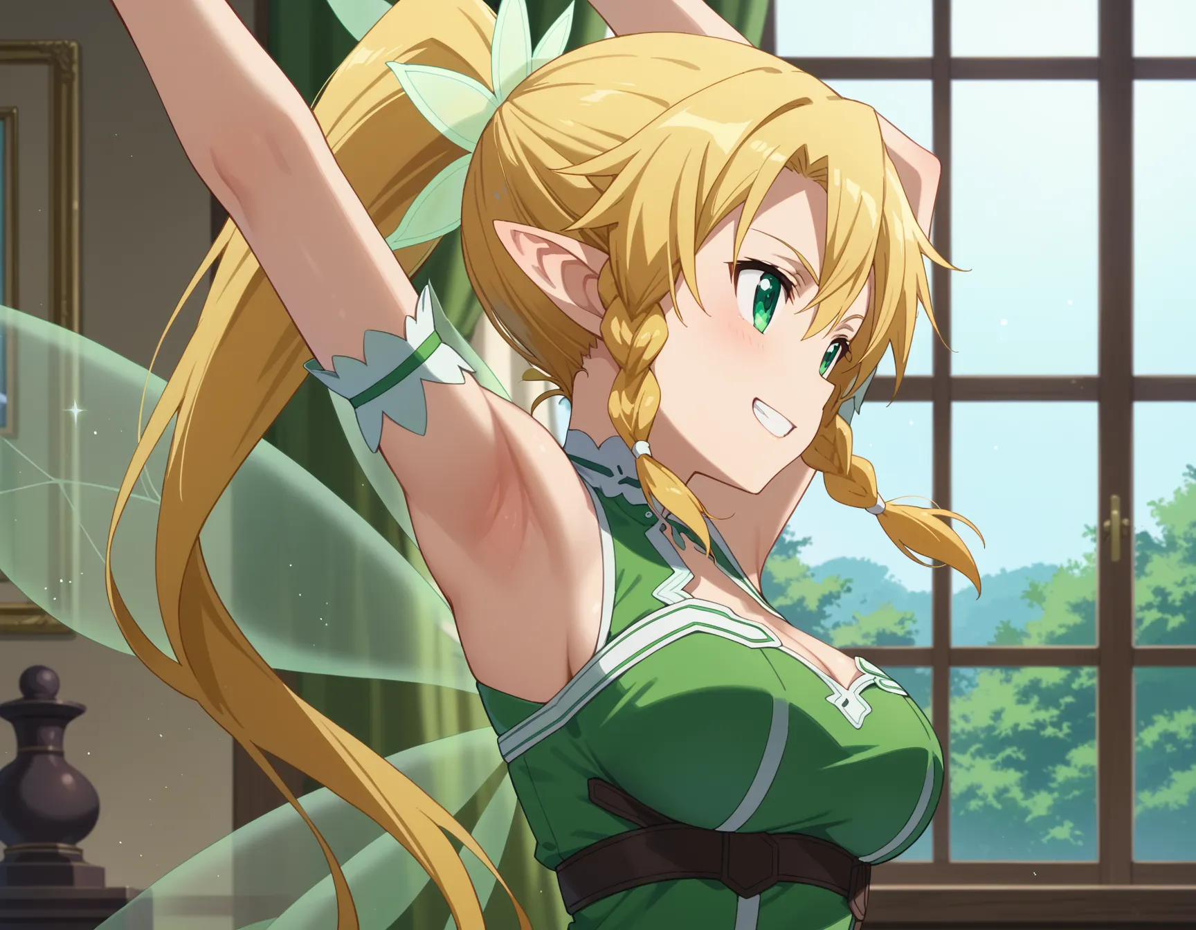 ソードアート・オンラインに登場するリーファちゃんのエロいAI画像432枚！(10ページ目)の21枚目の画像です。