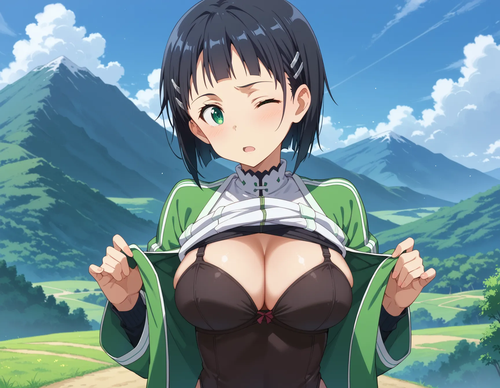 ソードアート・オンラインに登場する桐ヶ谷直葉ちゃんのエロいAI画像400枚！(7ページ目) 18 image