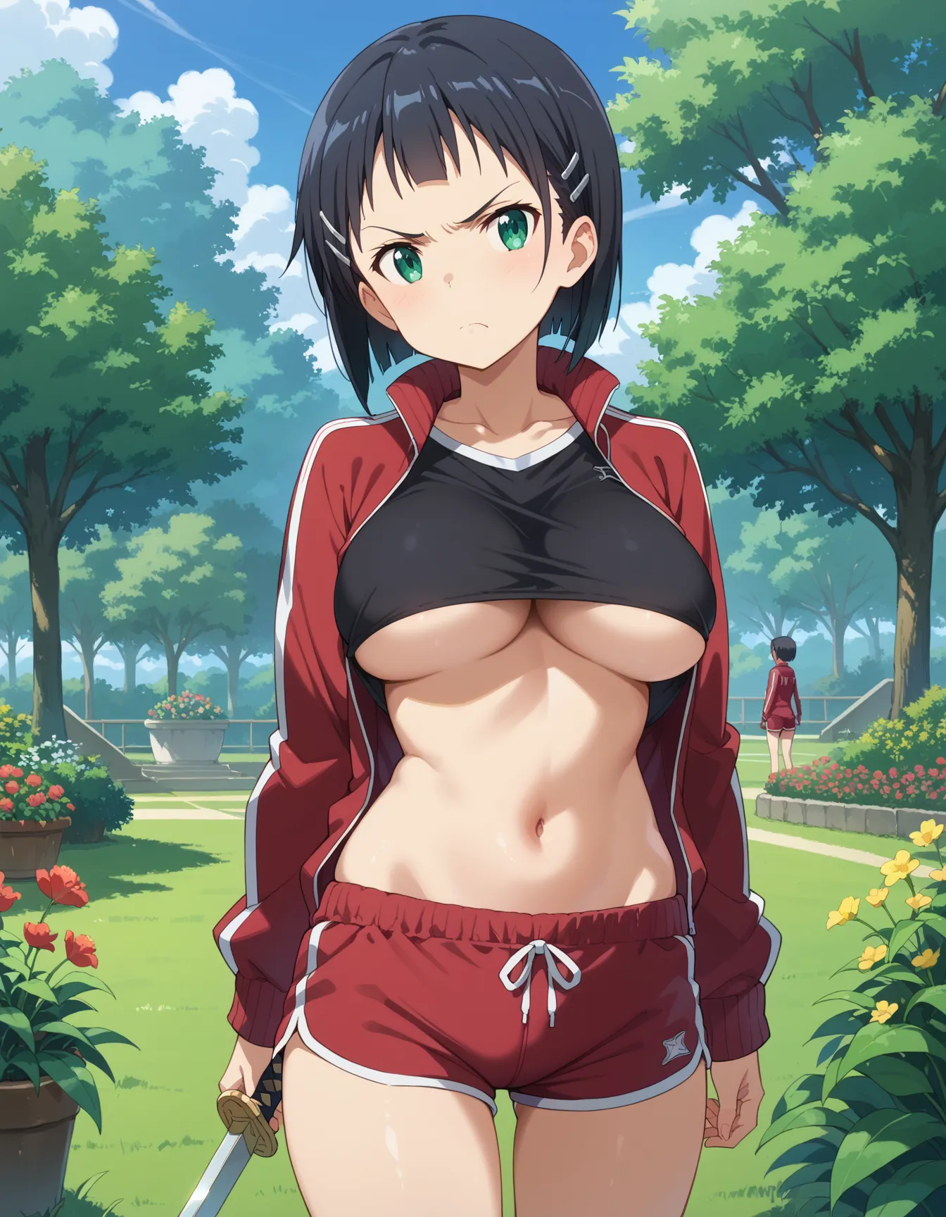 ソードアート・オンラインに登場する桐ヶ谷直葉ちゃんのエロいAI画像400枚！の34枚目の画像です。