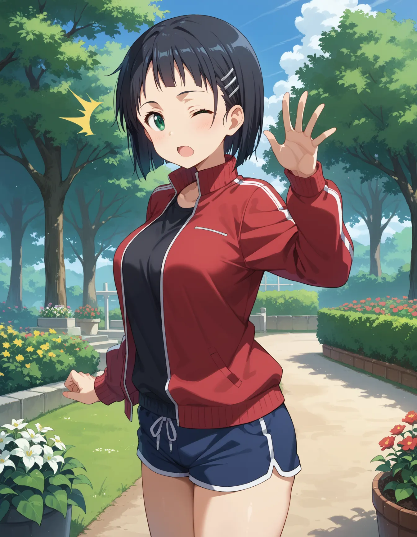 ソードアート・オンラインに登場する桐ヶ谷直葉ちゃんのエロいAI画像400枚！の35枚目の画像です。