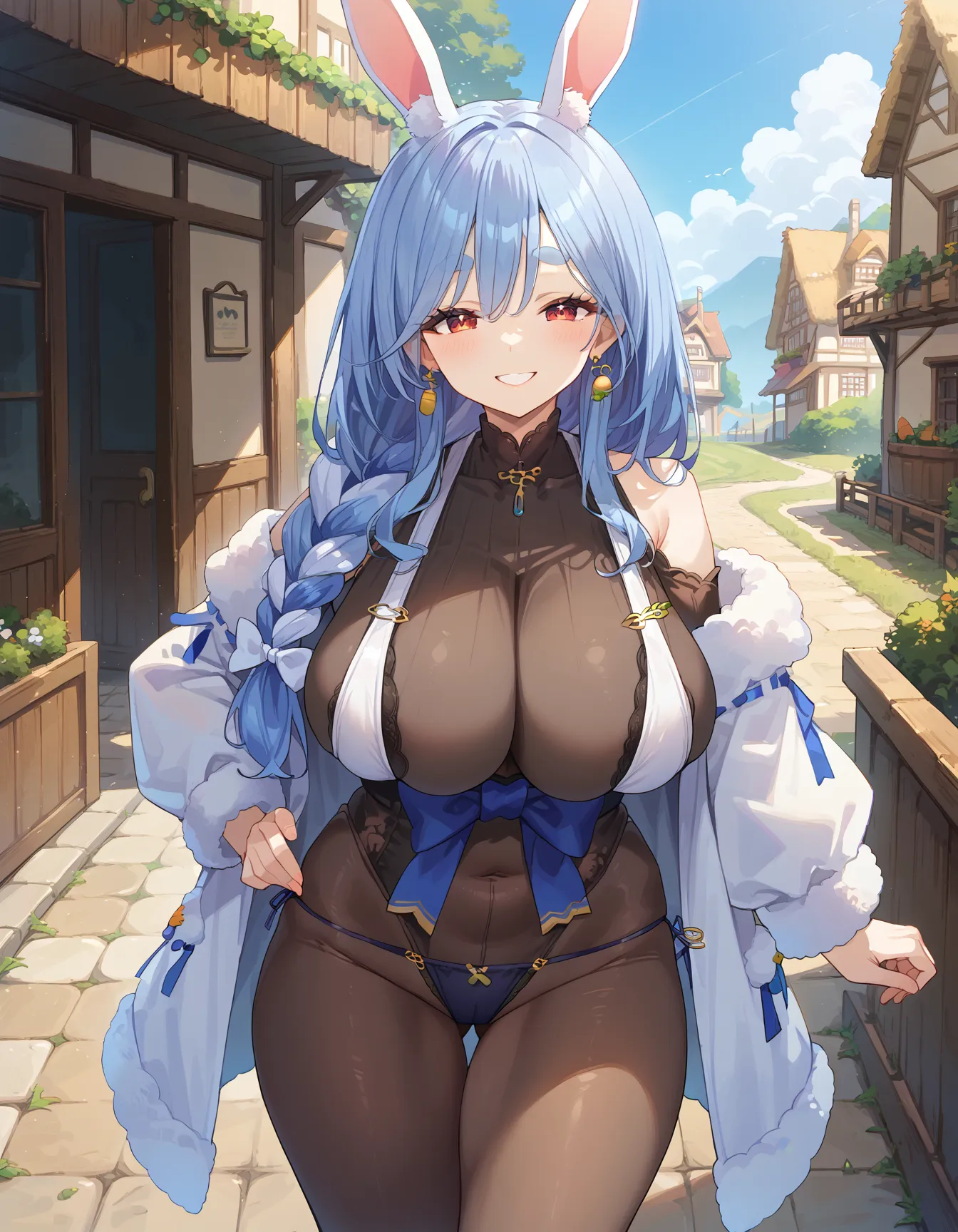 ホロライブの人気VTuber兎田ぺこらちゃんのお母さまのエロいAI画像440枚！の35枚目の画像です。