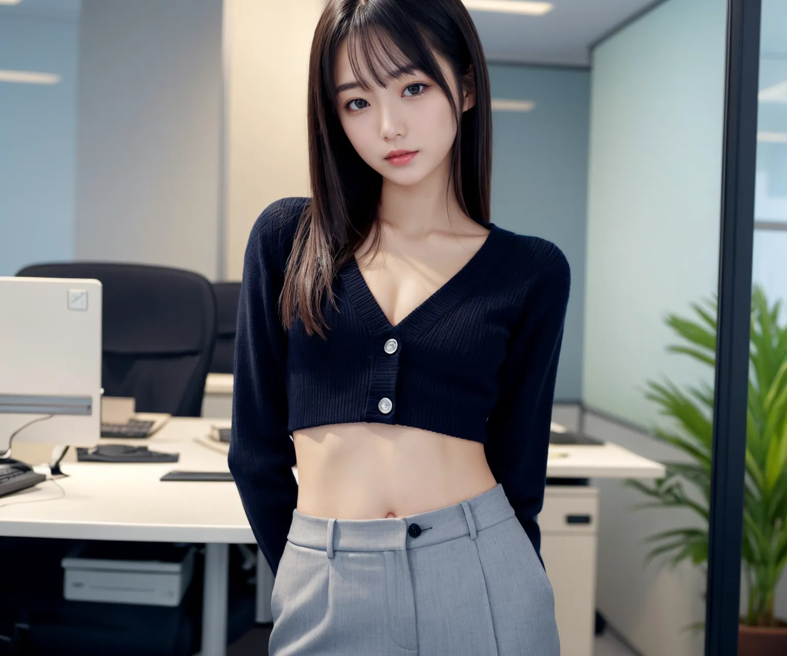 新しい職場は童顔小柄変態美女だらけ？！エッチなオフィスで仕事に集中できないAI画像343枚！(3ページ目) 25번째 이미지입니다.