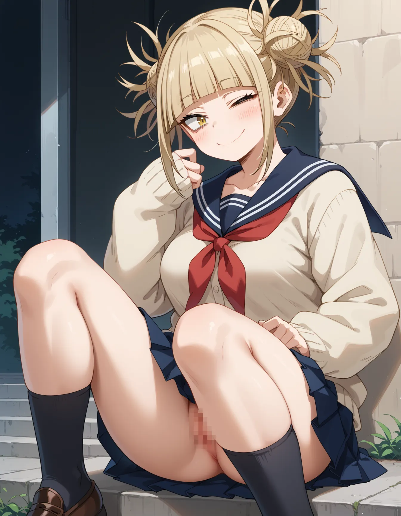 ヒロアカに登場する病みカワ系美少女なトガちゃんのエロいAI画像420枚！(11ページ目)の3枚目の画像です。