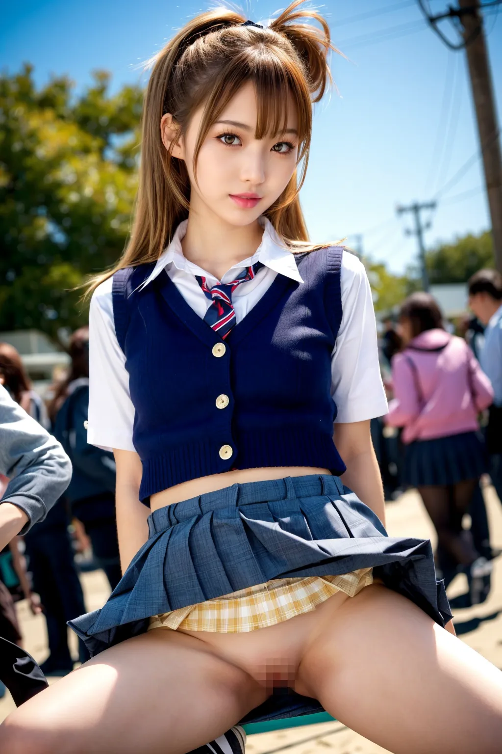 童顔小柄美女たちがギャル化？！キュートなおっぱいや身体が魅力のAI画像386枚！(9ページ目) 15枚目の画像です。