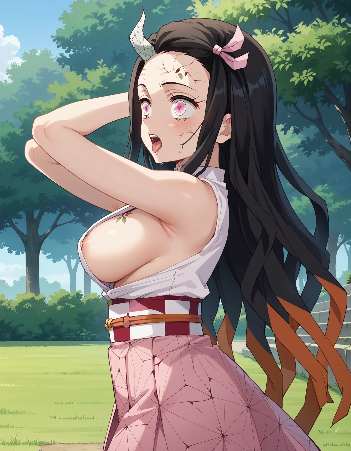 鬼滅の刃に登場する主人公の妹ねずこちゃんのエロいAI画像462枚！(9ページ目)の14枚目の画像です。