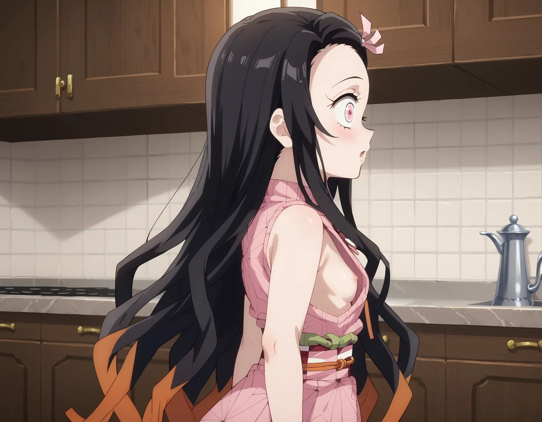 鬼滅の刃に登場する主人公の妹ねずこちゃんのエロいAI画像462枚！の4枚目の画像です。