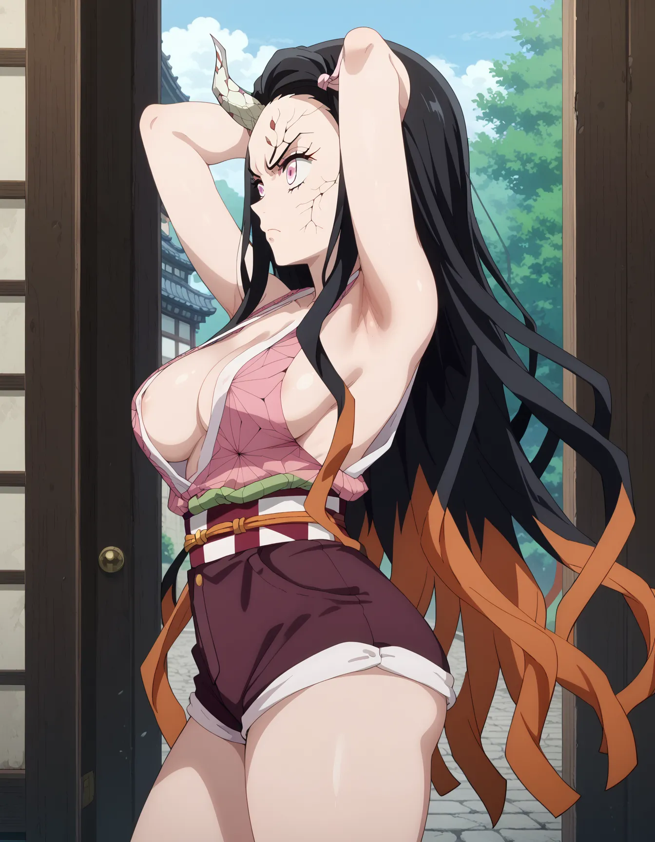 鬼滅の刃に登場する主人公の妹ねずこちゃんのエロいAI画像462枚！(2ページ目)の10枚目の画像です。