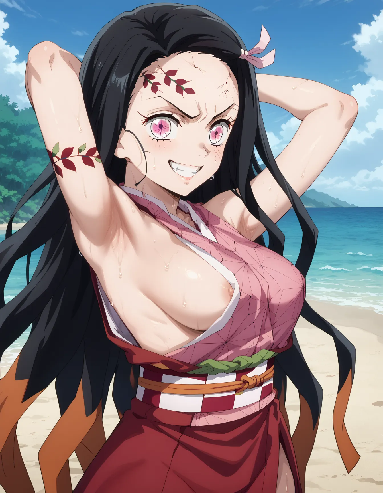 鬼滅の刃に登場する主人公の妹ねずこちゃんのエロいAI画像462枚！の7枚目の画像です。