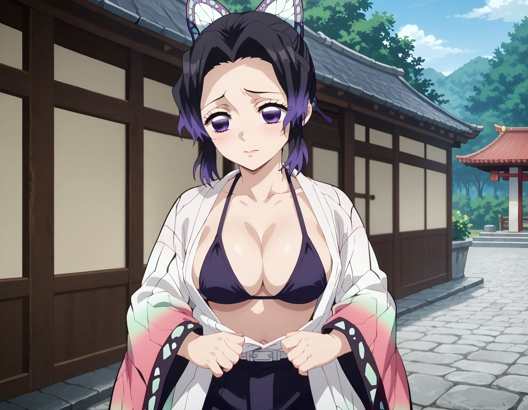 鬼滅の刃に登場する「このおっぱいで37kgは無理でしょ」しのぶちゃんのエロいAI画像440枚！(10ページ目)の3枚目の画像です。