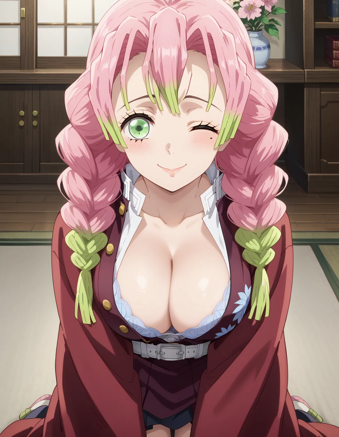 【甘露寺蜜璃エロ画像】鬼滅の刃に登場する「蜜璃ちゃんマジ天使」なエロいAI画像466枚！(4ページ目)_前ページのエロ画像