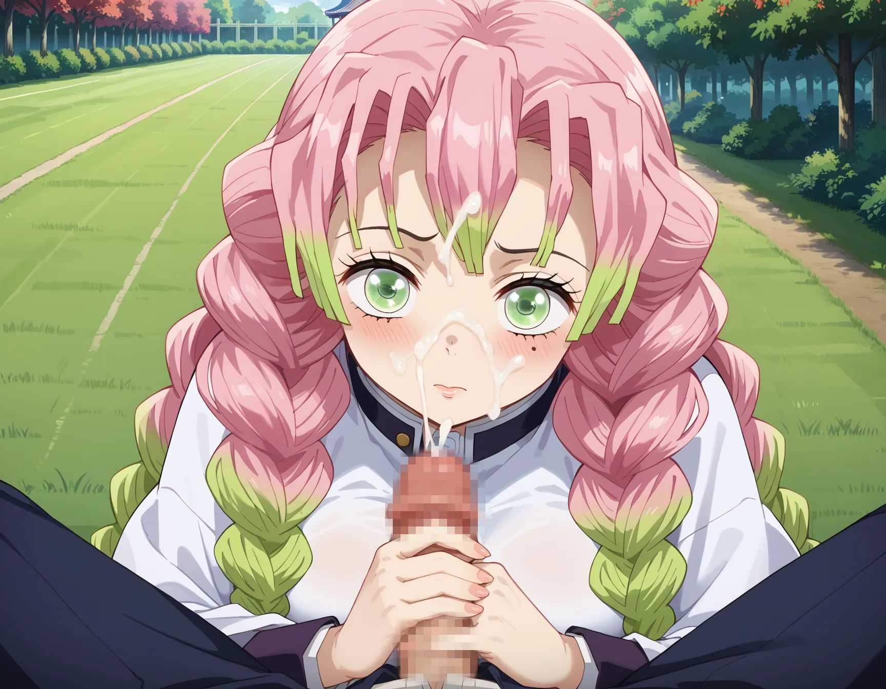 鬼滅の刃に登場する「蜜璃ちゃんマジ天使」なエロいAI画像466枚！(3ページ目) 40枚目の画像です。