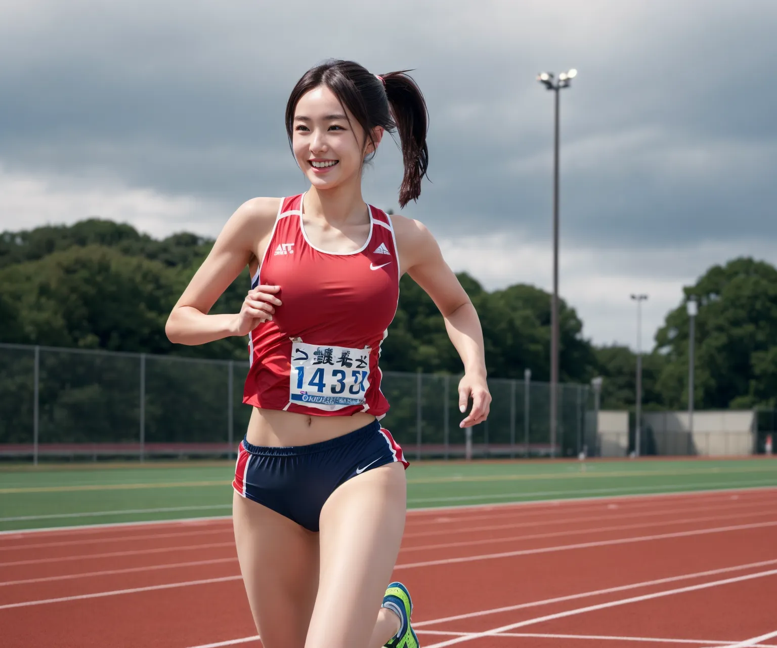走るおっぱい？！トラック上でデカパイ美女がエロボディをさらけ出すAI画像267枚！(2ページ目) 35번째 이미지입니다.