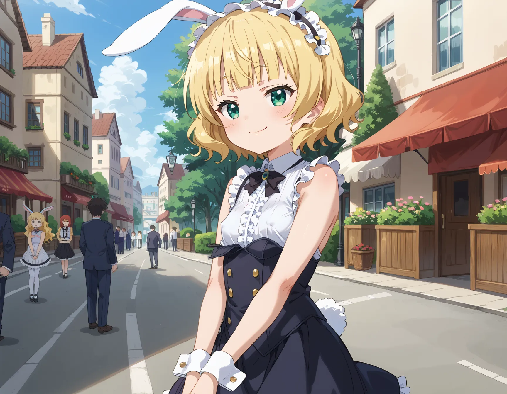 ごちうさに登場する金髪ロリでキュートなシャロちゃんのエロいAI画像450枚！(2ページ目) 6번째 이미지입니다.